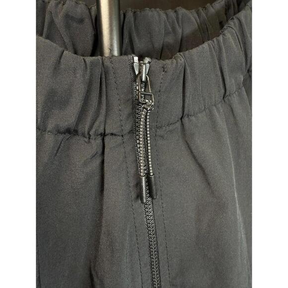 GSTQ Woven Off The Shoulder Top Womens Extra Small Black Beauty Zip Pullover New - Picture 4 of 6